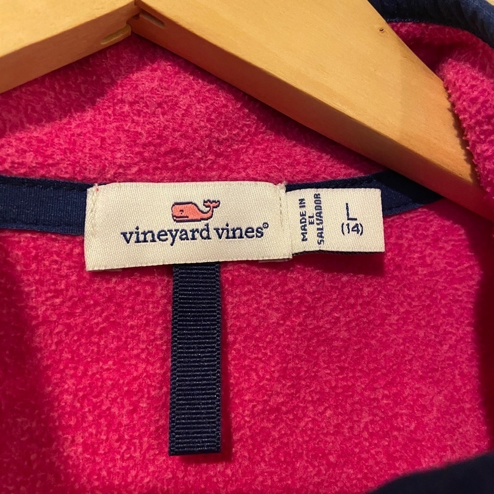 Vineyard Vines Fuchsia Pink Fleece Zip Up - Picture 8 of 8
